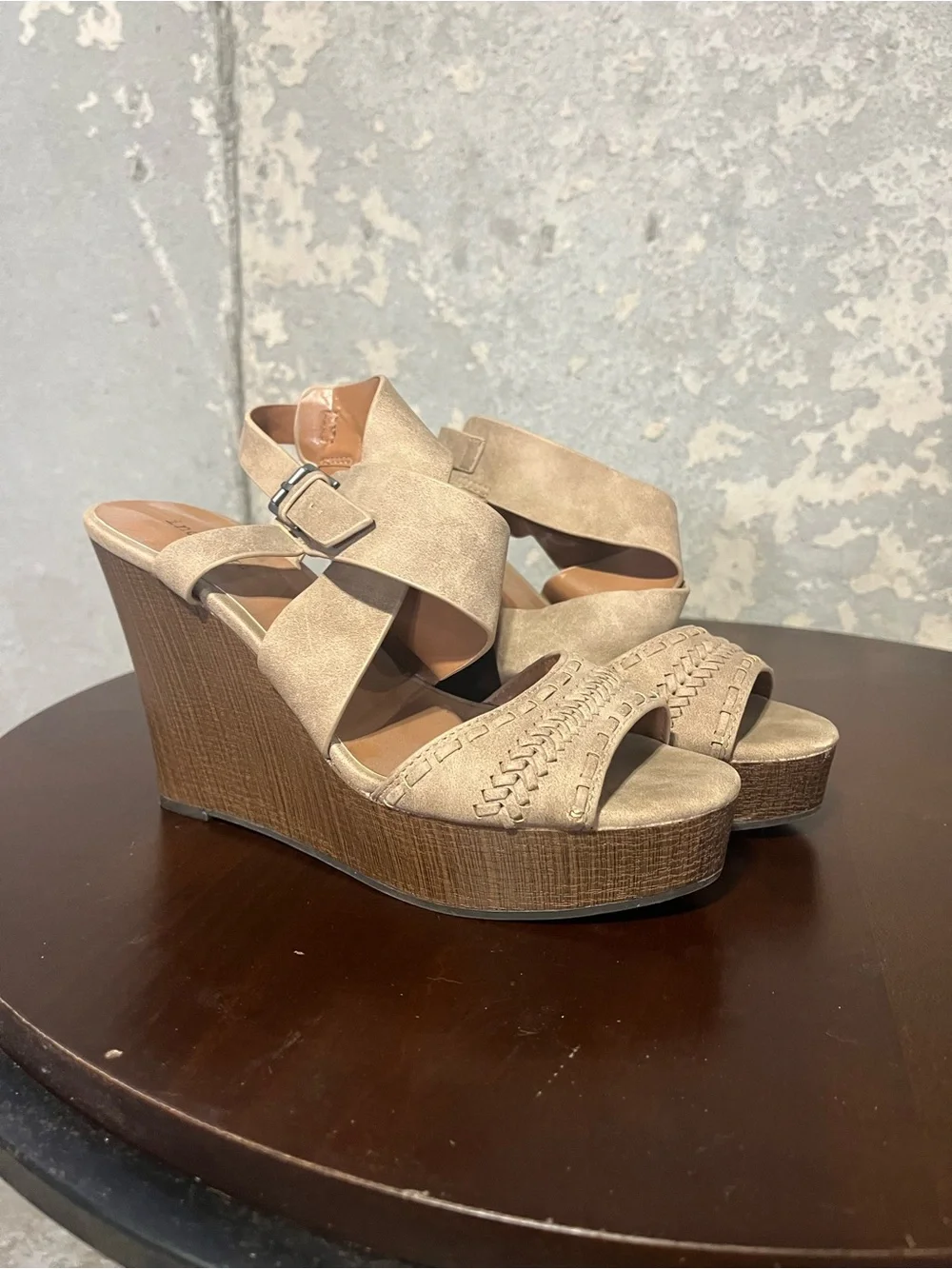 Indigo suede look